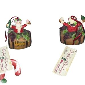 Santa’s World Kurt S. Adler Perfect Vintage Ornament “I believe in wine”